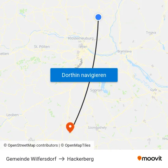 Gemeinde Wilfersdorf to Hackerberg map