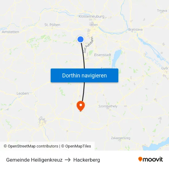 Gemeinde Heiligenkreuz to Hackerberg map