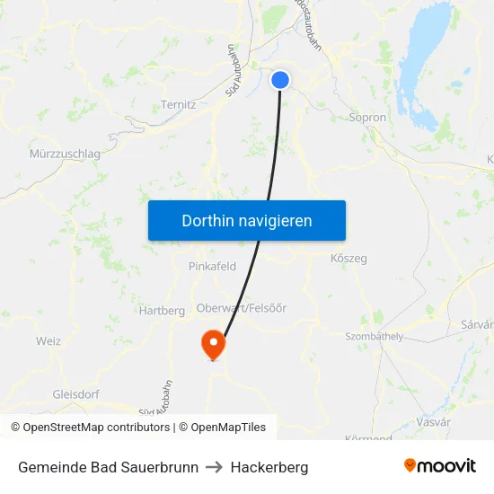 Gemeinde Bad Sauerbrunn to Hackerberg map