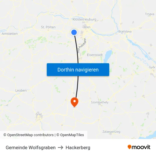 Gemeinde Wolfsgraben to Hackerberg map