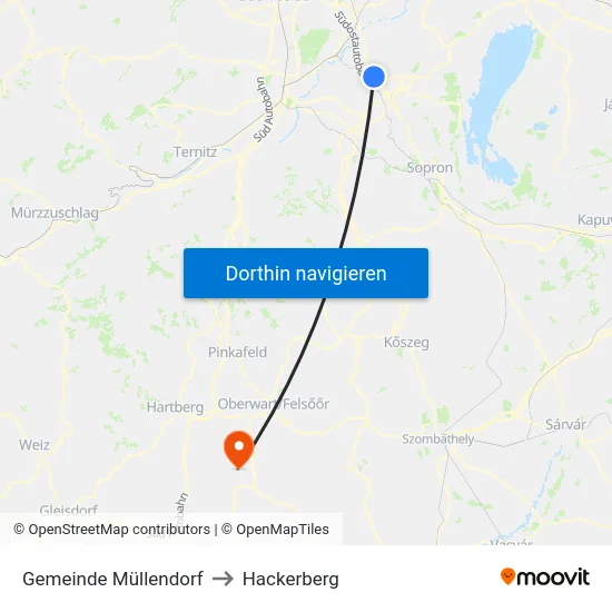Gemeinde Müllendorf to Hackerberg map