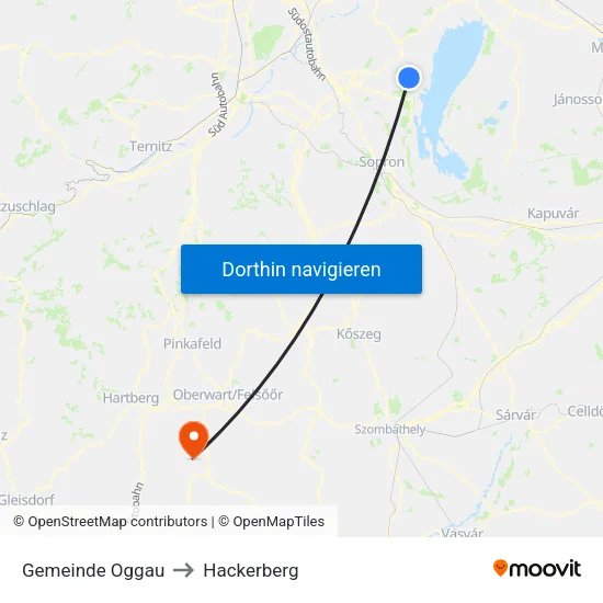 Gemeinde Oggau to Hackerberg map
