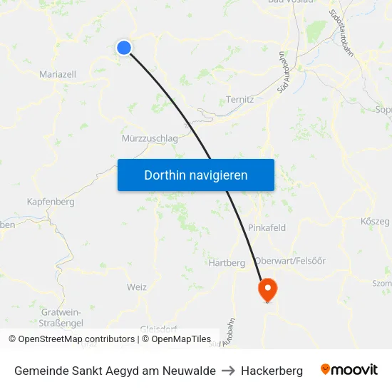 Gemeinde Sankt Aegyd am Neuwalde to Hackerberg map