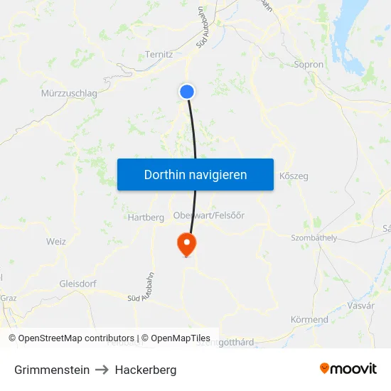 Grimmenstein to Hackerberg map