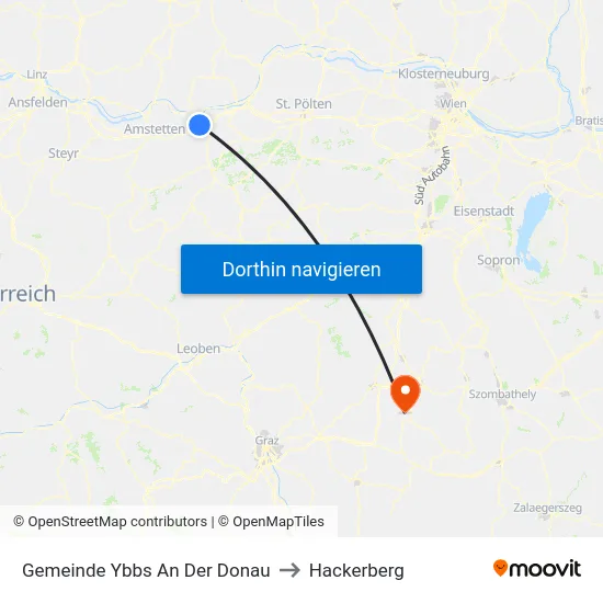 Gemeinde Ybbs An Der Donau to Hackerberg map