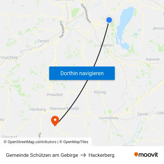 Gemeinde Schützen am Gebirge to Hackerberg map