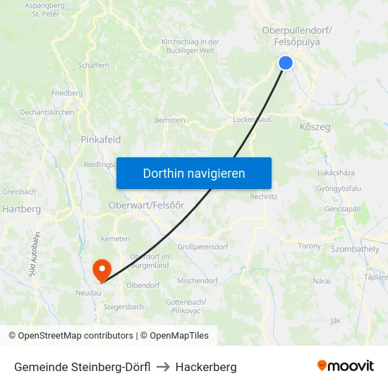 Gemeinde Steinberg-Dörfl to Hackerberg map