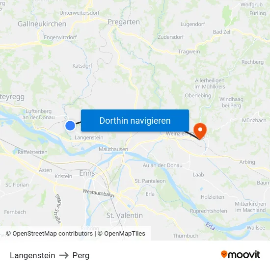 Langenstein to Perg map