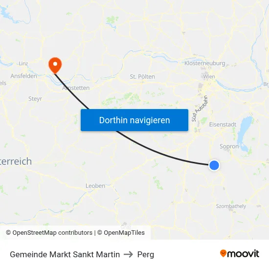 Gemeinde Markt Sankt Martin to Perg map
