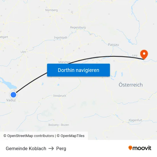Gemeinde Koblach to Perg map