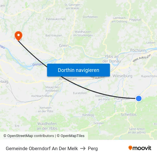 Gemeinde Oberndorf An Der Melk to Perg map