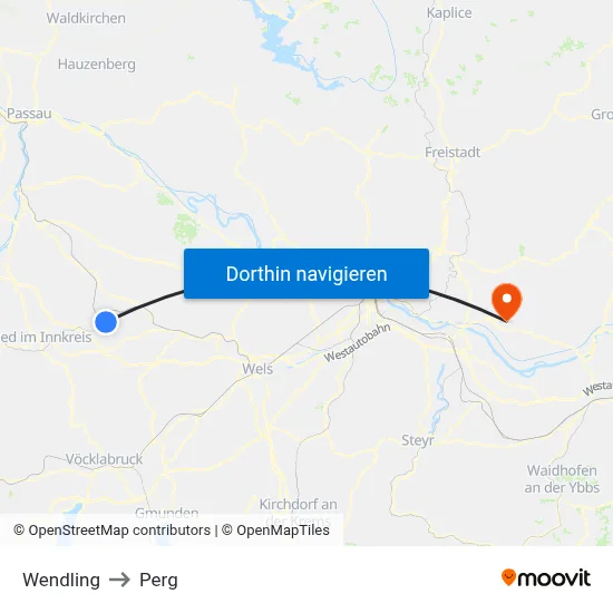 Wendling to Perg map