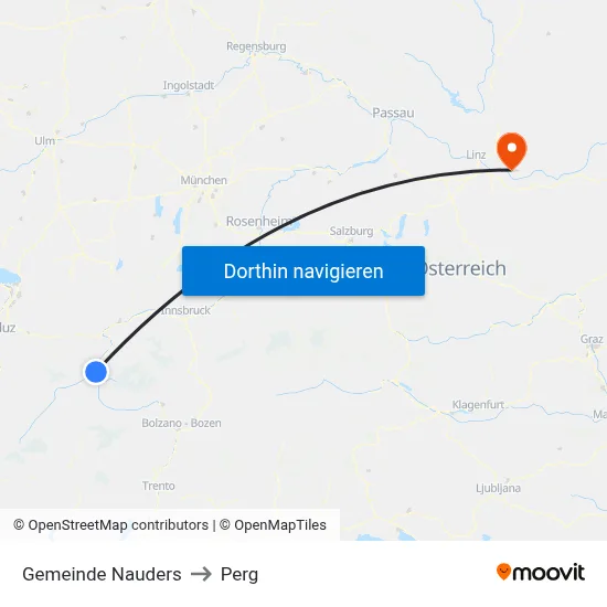 Gemeinde Nauders to Perg map