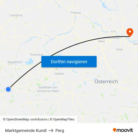 Marktgemeinde Kundl to Perg map