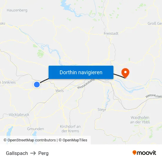 Gallspach to Perg map