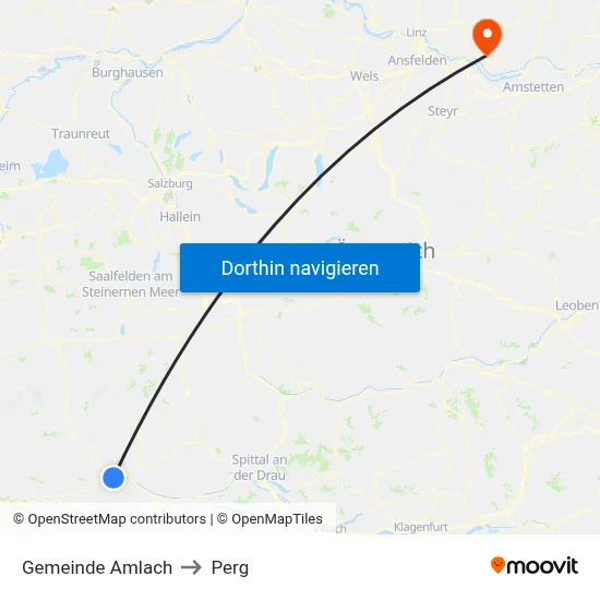 Gemeinde Amlach to Perg map