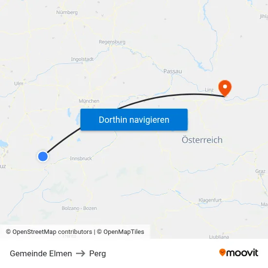 Gemeinde Elmen to Perg map