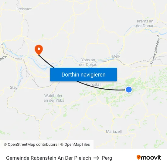Gemeinde Rabenstein An Der Pielach to Perg map