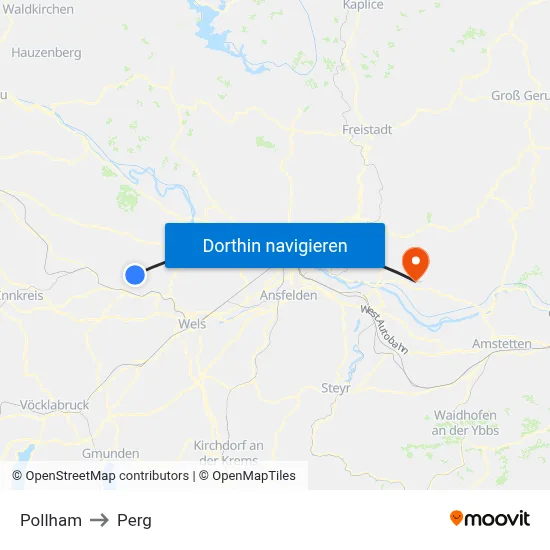 Pollham to Perg map