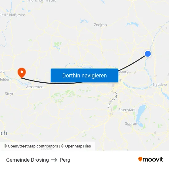 Gemeinde Drösing to Perg map