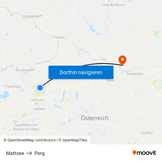 Mattsee to Perg map