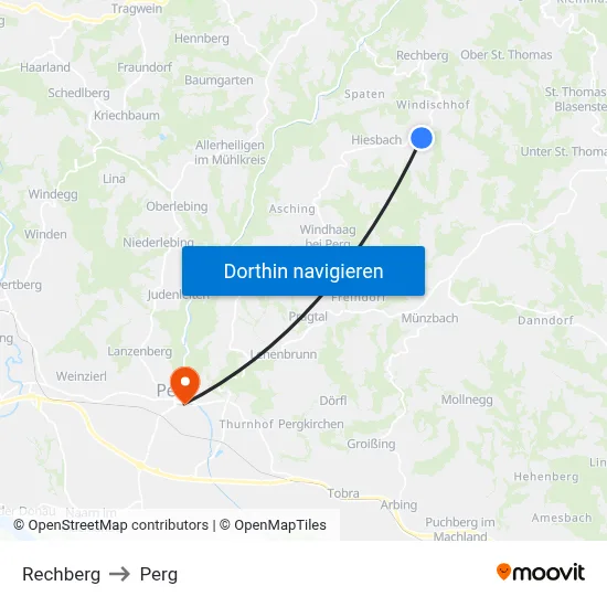 Rechberg to Perg map
