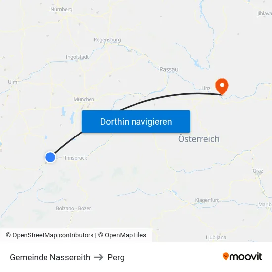 Gemeinde Nassereith to Perg map