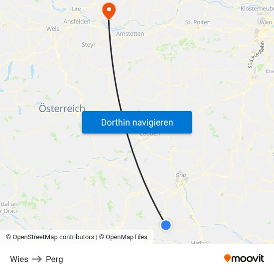 Wies to Perg map