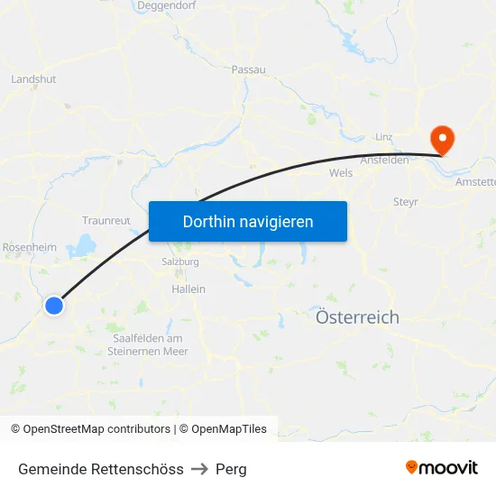 Gemeinde Rettenschöss to Perg map