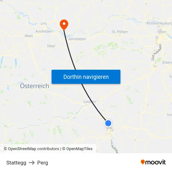 Stattegg to Perg map
