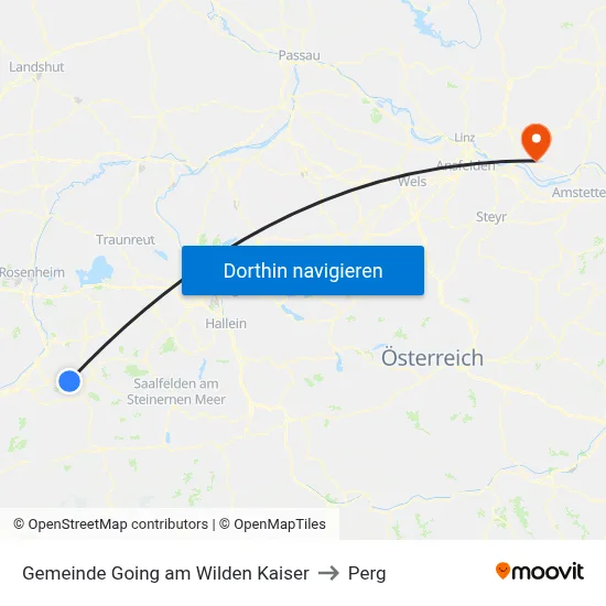 Gemeinde Going am Wilden Kaiser to Perg map