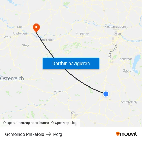 Gemeinde Pinkafeld to Perg map