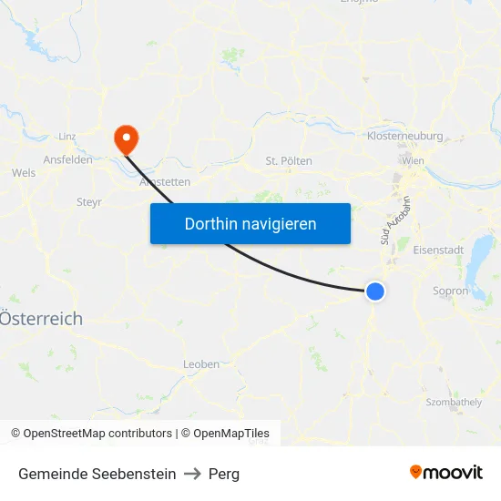 Gemeinde Seebenstein to Perg map