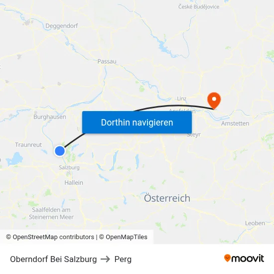 Oberndorf Bei Salzburg to Perg map