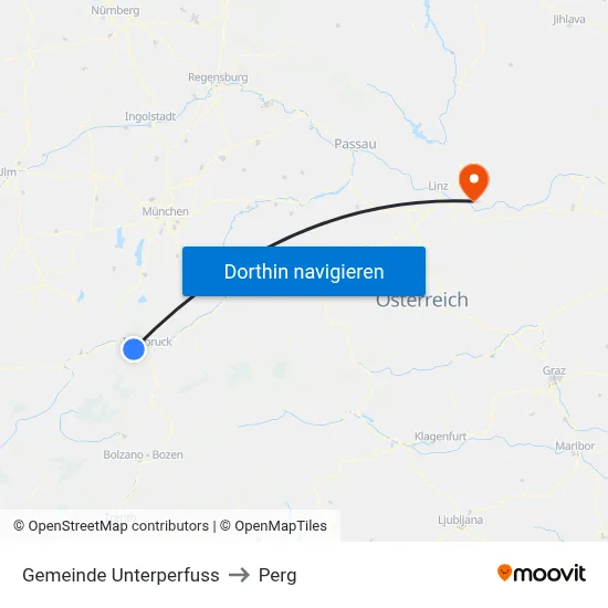 Gemeinde Unterperfuss to Perg map