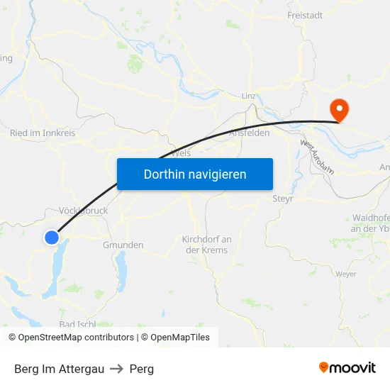 Berg Im Attergau to Perg map