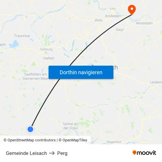 Gemeinde Leisach to Perg map