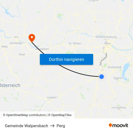 Gemeinde Walpersbach to Perg map