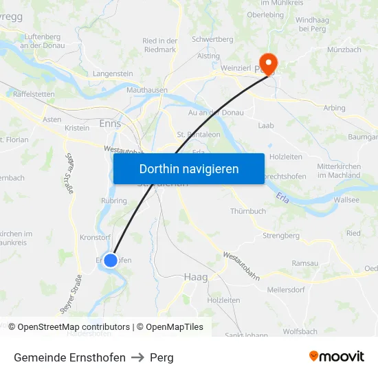Gemeinde Ernsthofen to Perg map
