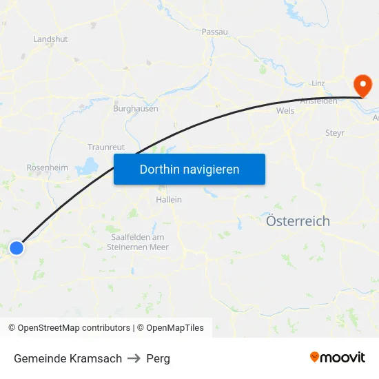 Gemeinde Kramsach to Perg map