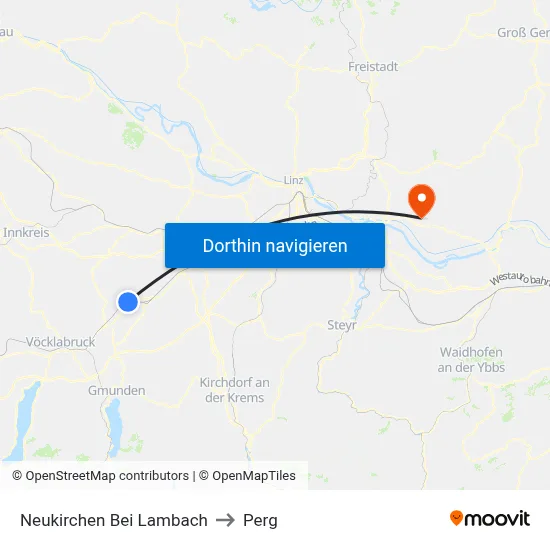 Neukirchen Bei Lambach to Perg map