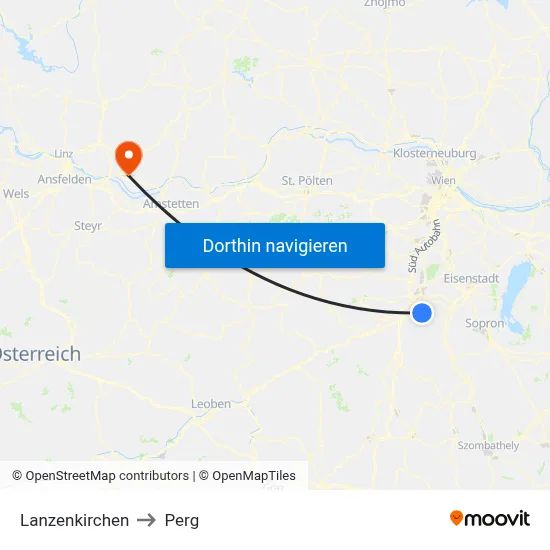 Lanzenkirchen to Perg map