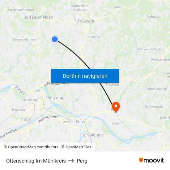 Ottenschlag Im Mühlkreis to Perg map