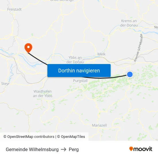 Gemeinde Wilhelmsburg to Perg map