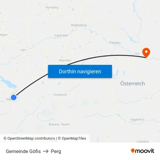 Gemeinde Göfis to Perg map