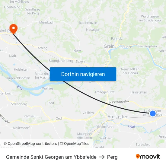 Gemeinde Sankt Georgen am Ybbsfelde to Perg map