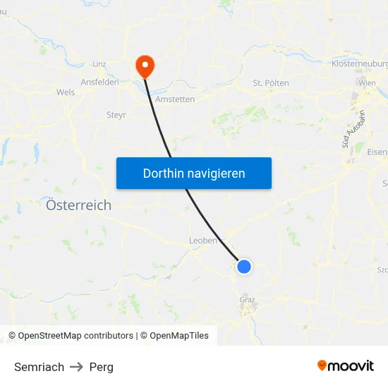 Semriach to Perg map
