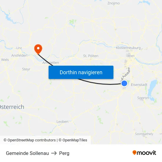 Gemeinde Sollenau to Perg map