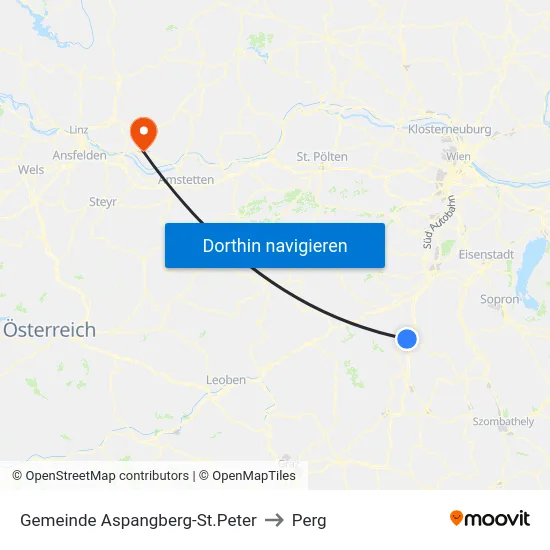 Gemeinde Aspangberg-St.Peter to Perg map
