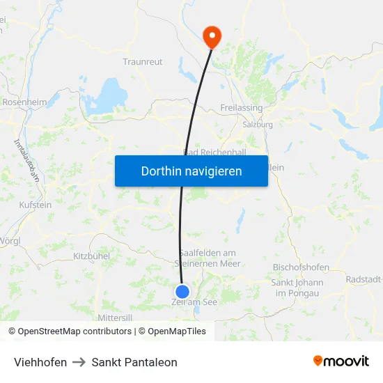 Viehhofen to Sankt Pantaleon map
